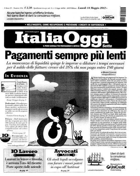 Italia oggi : quotidiano di economia finanza e politica